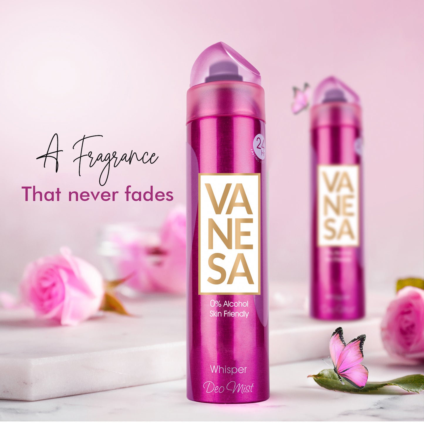 Vanesa Pack of 3 Whisper Deo Mist - 150 ml Each