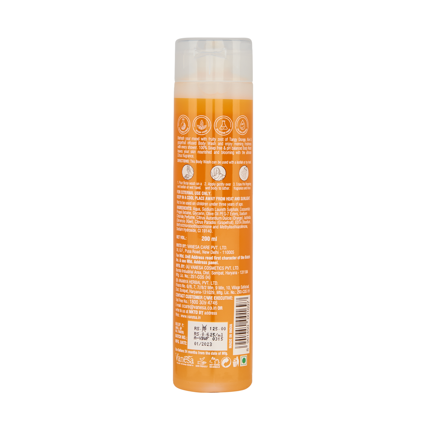 Vanesa Pack of 2 Body Washes (Magic Berries + Fresh Fruity) - 200ml Each