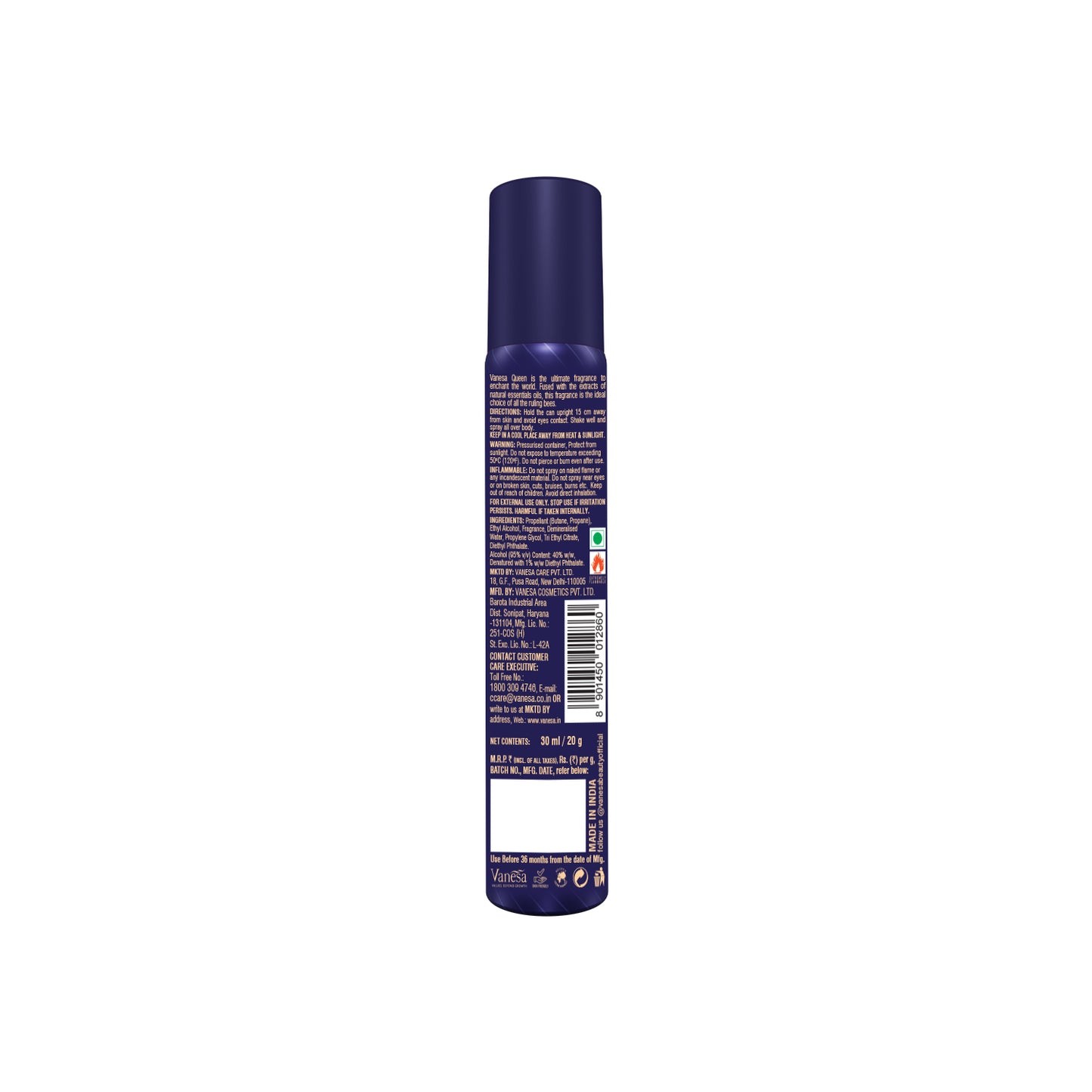 Vanesa Pack of 2 Nano Deos (Shero + Queen) - 30ml Each