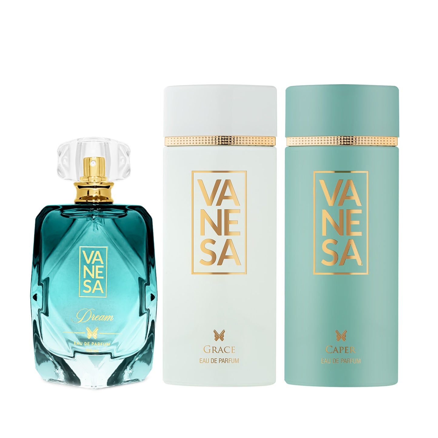 Vanesa Pack of 3 Perfumes (Dream 100ml + Grace 60ml + Caper 60ml)
