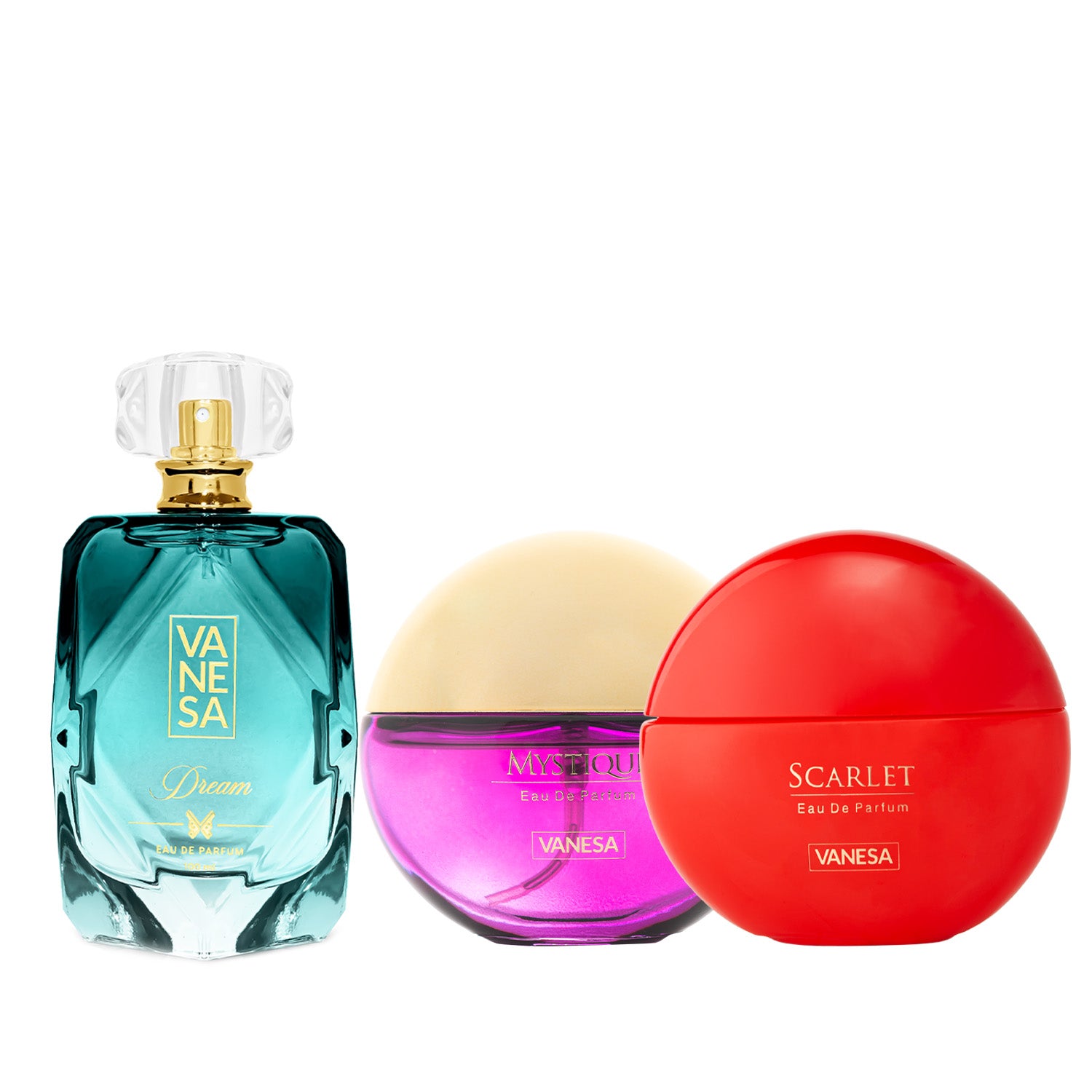 Vanesa Pack of Perfumes (Dream 100ml Mystique 50ml Scarlet 50ml)