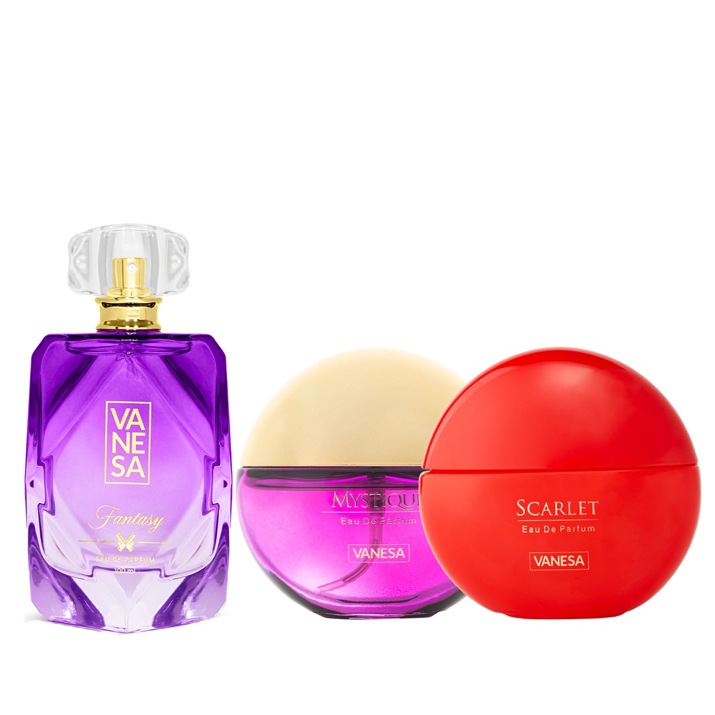 Vanesa Fantasy, Mystique,Scarlet 100ml + 50ml x 2