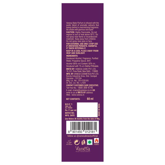 Vanesa Pack of 2 Perfume (Babe + Shero) - 60ml Each