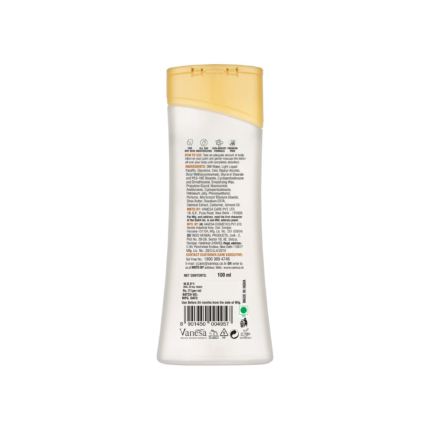 Vanesa Intense Moisture Body Lotion 100ml