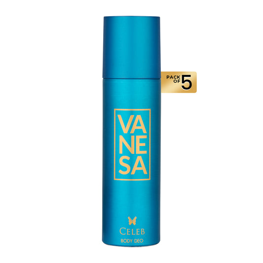 Vanesa Pack of 5 Celeb Body Deodorant - 150ml Each