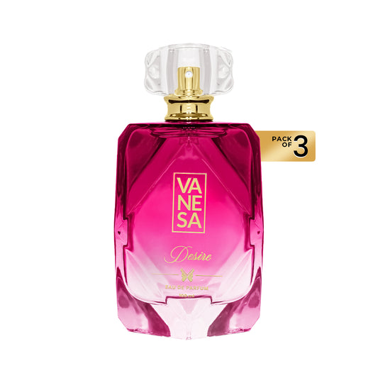 Vanesa Pack of 3 Desire Parfume - 100ml Each