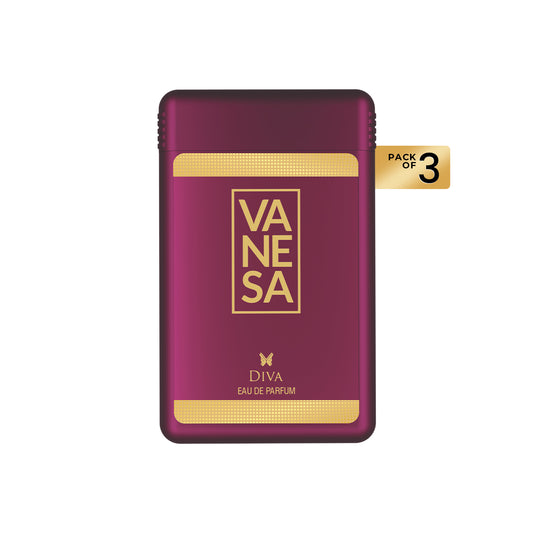Vanesa Pack of 3 Diva Pocket Perfumes - 18ml Each