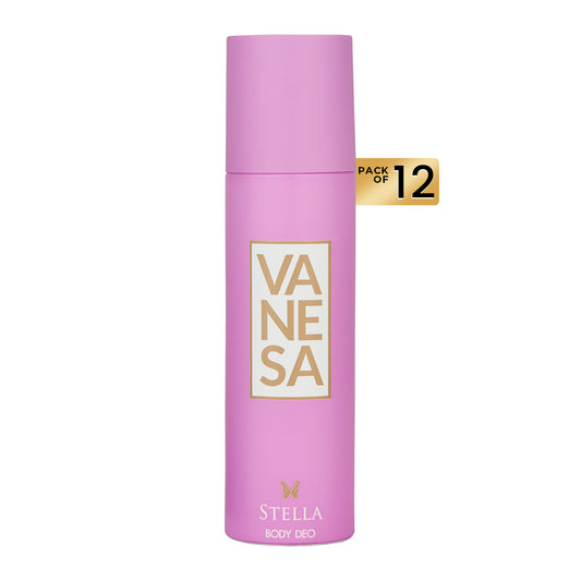 Vanesa Pack of 12 Stella Body Deodorant - 150ml Each