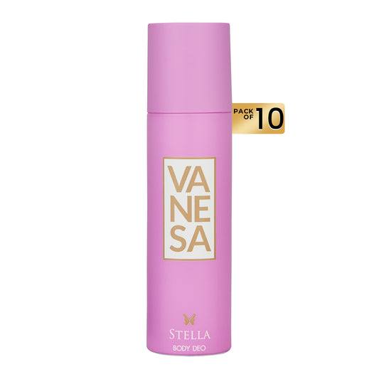 Vanesa Pack of 10 Stella Body Deodorant - 150ml Each