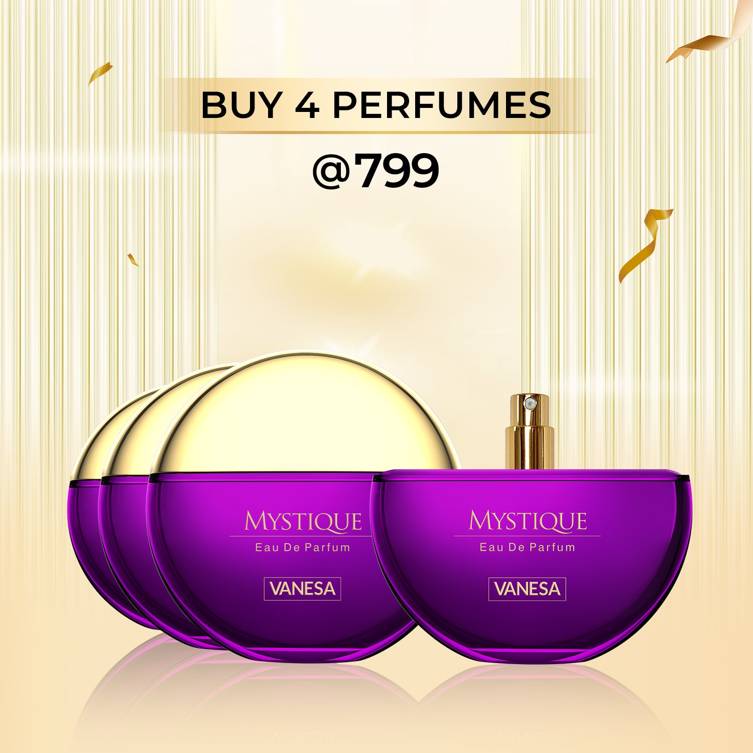 Vanesa Pack of 4 Mystique Perfume - 50ml Each
