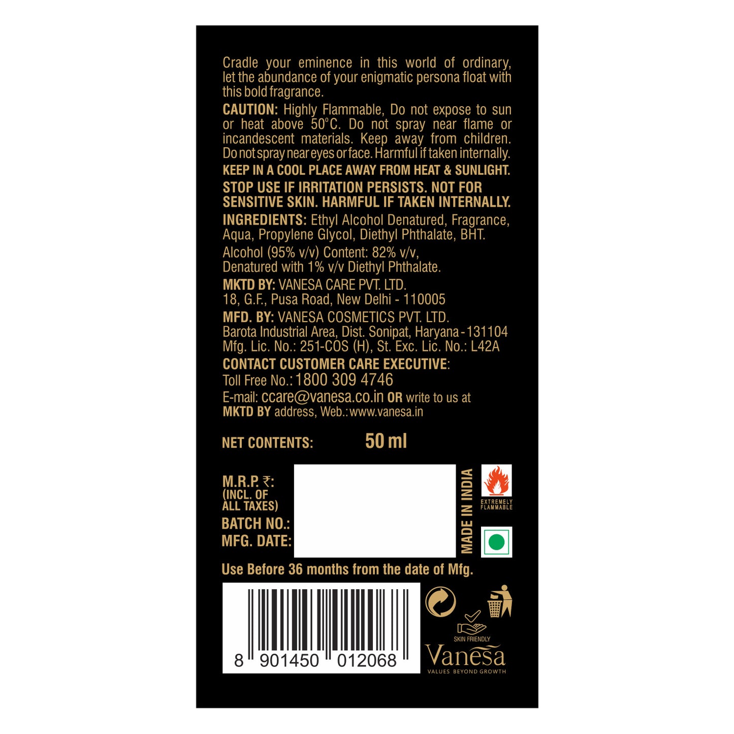 Vanesa Pack of 2 Enigma Perfumes - 50ml Each