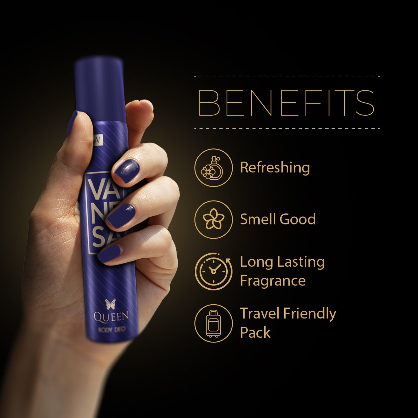 Vanesa Pack of 4 Queen Nano Deo - 30ml Each