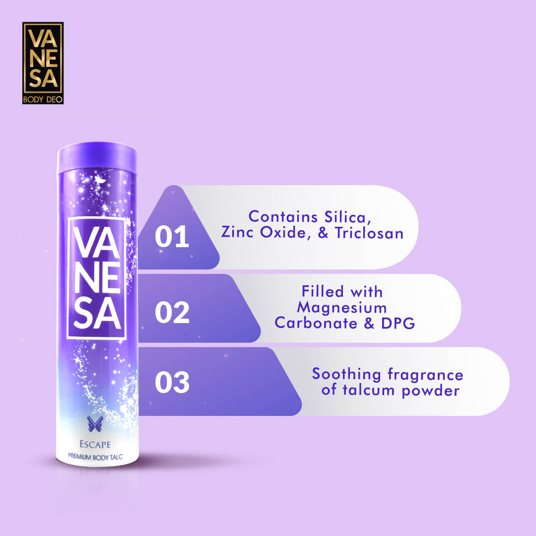 Vanesa Escape Perfumed Talc 300g