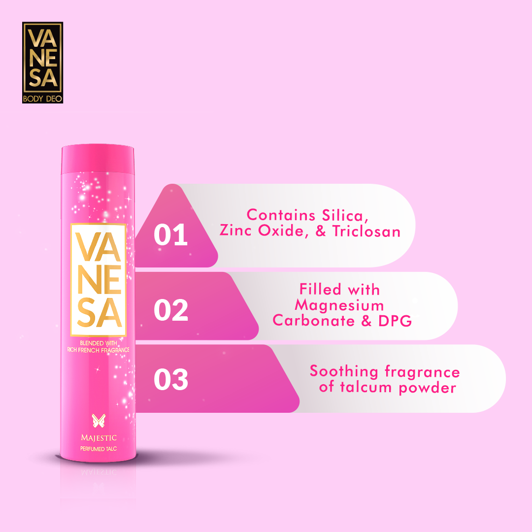 Vanesa Majestic Perfumed Talc 300g