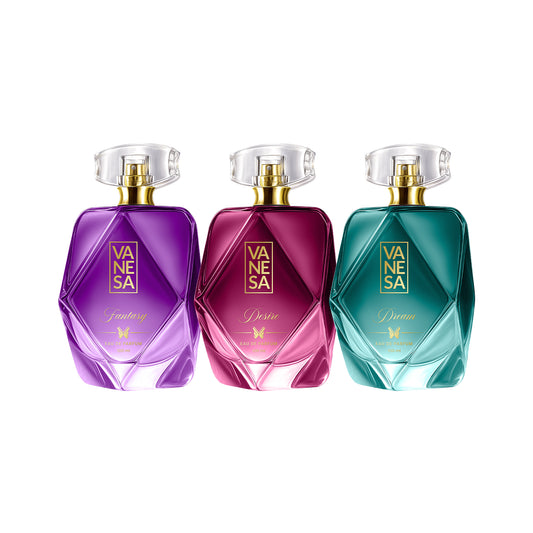 Vanesa Pack of 3 Perfumes (Dream + Desire + Fantasy) - 100ml Each