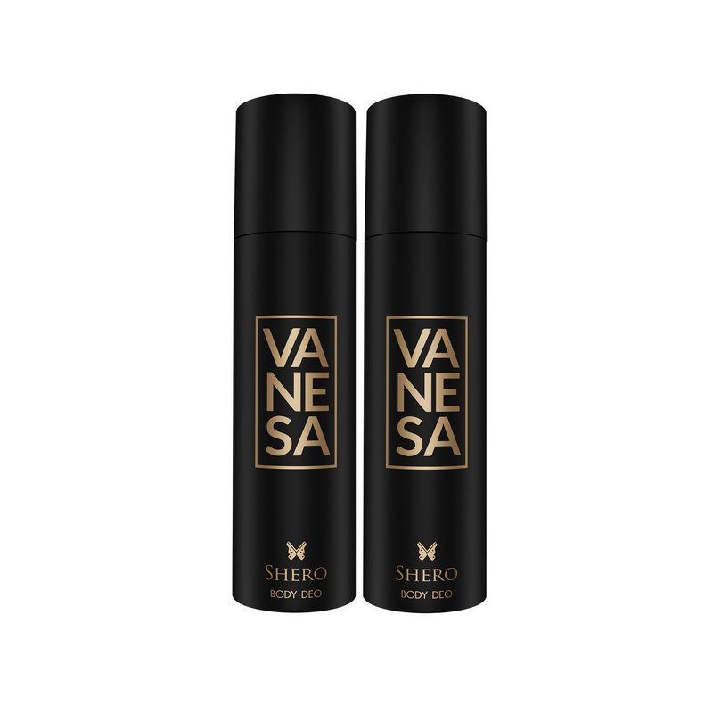 Vanesa Shero Body Deodorant |  Long Lasting Freshness | Skin Friendly | For Women | 150 ml each | Pack of 2