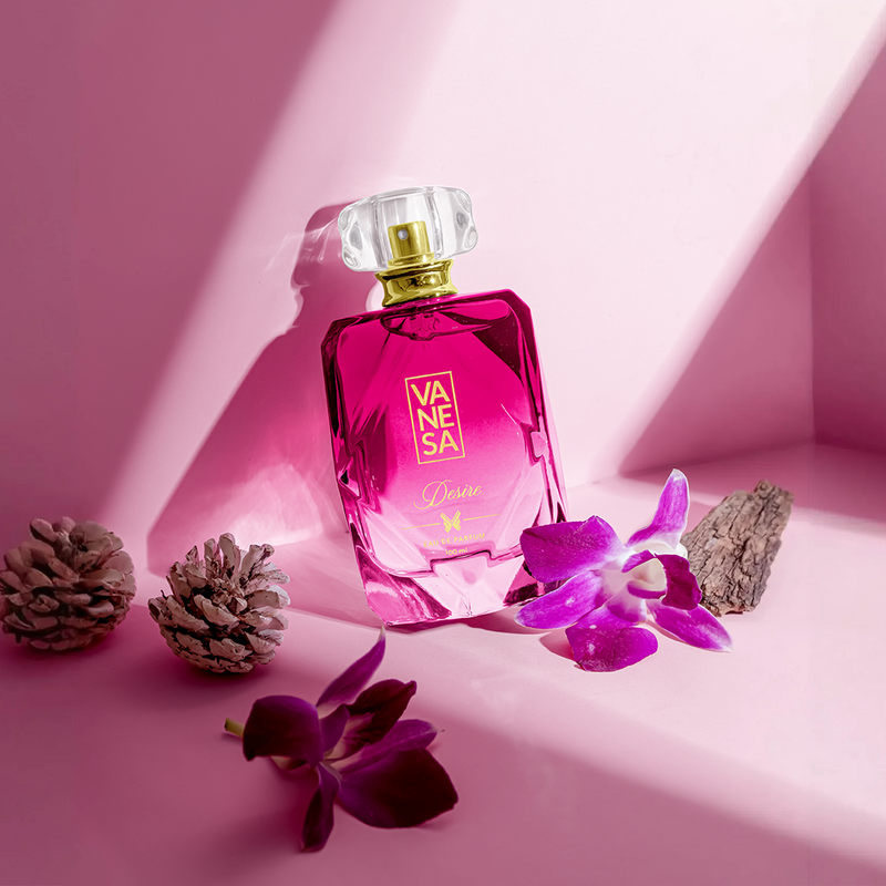 Vanesa Desire Eau De Parfum | Long Lasting & Exotic Fragrance | Skin Friendly | For Women | 100ml + Free 60 Shero + 50ml Enigma Perfume