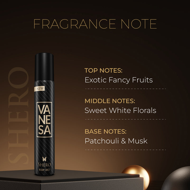 Vanesa Shero & Queen  | Long Lasting Fragrance Travel Deodorant | Pocket Friendly & Easy To Carry| For Women | 30 ml x 2