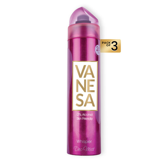 Vanesa Pack of 3 Whisper Deo Mist - 150 ml Each