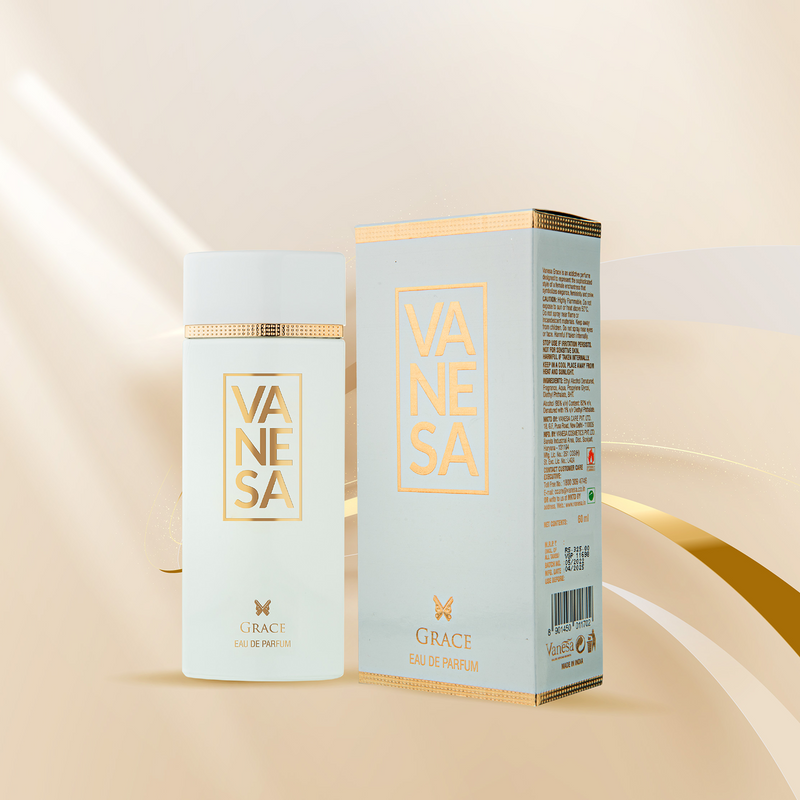 Vanesa Grace Eau De Parfum,60 ml + Smokey Eye Kajal, Jet black 0.3 g | Perfume + Kajal Combo | For Women