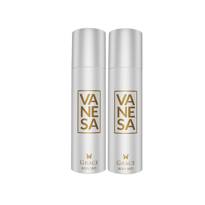 Vanesa Grace Body Deodorant |  Long Lasting Freshness | Skin Friendly | For Women | 150 ml each | Pack of 2