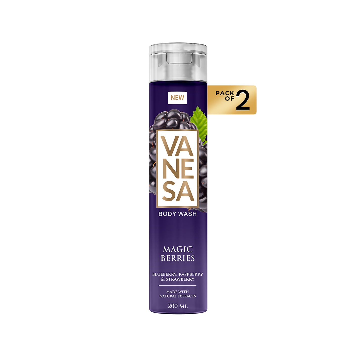 Vanesa Pack of 2 Magic Berries Body Wash - 200ml Each