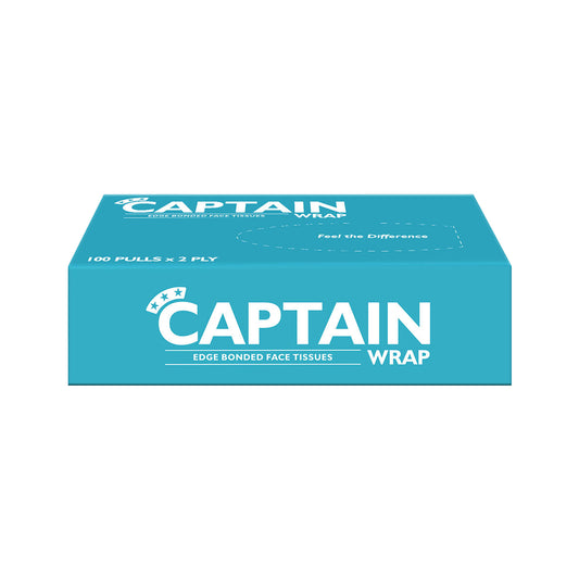 CAPTAIN WRAP EDGE BONDED 2 PLY FACE TISSUES