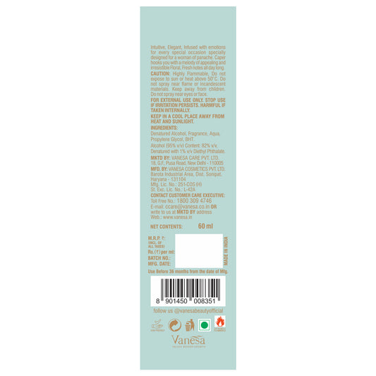 Vanesa Pack of 2 Perfume (Caper + Grace) - 60ml Each