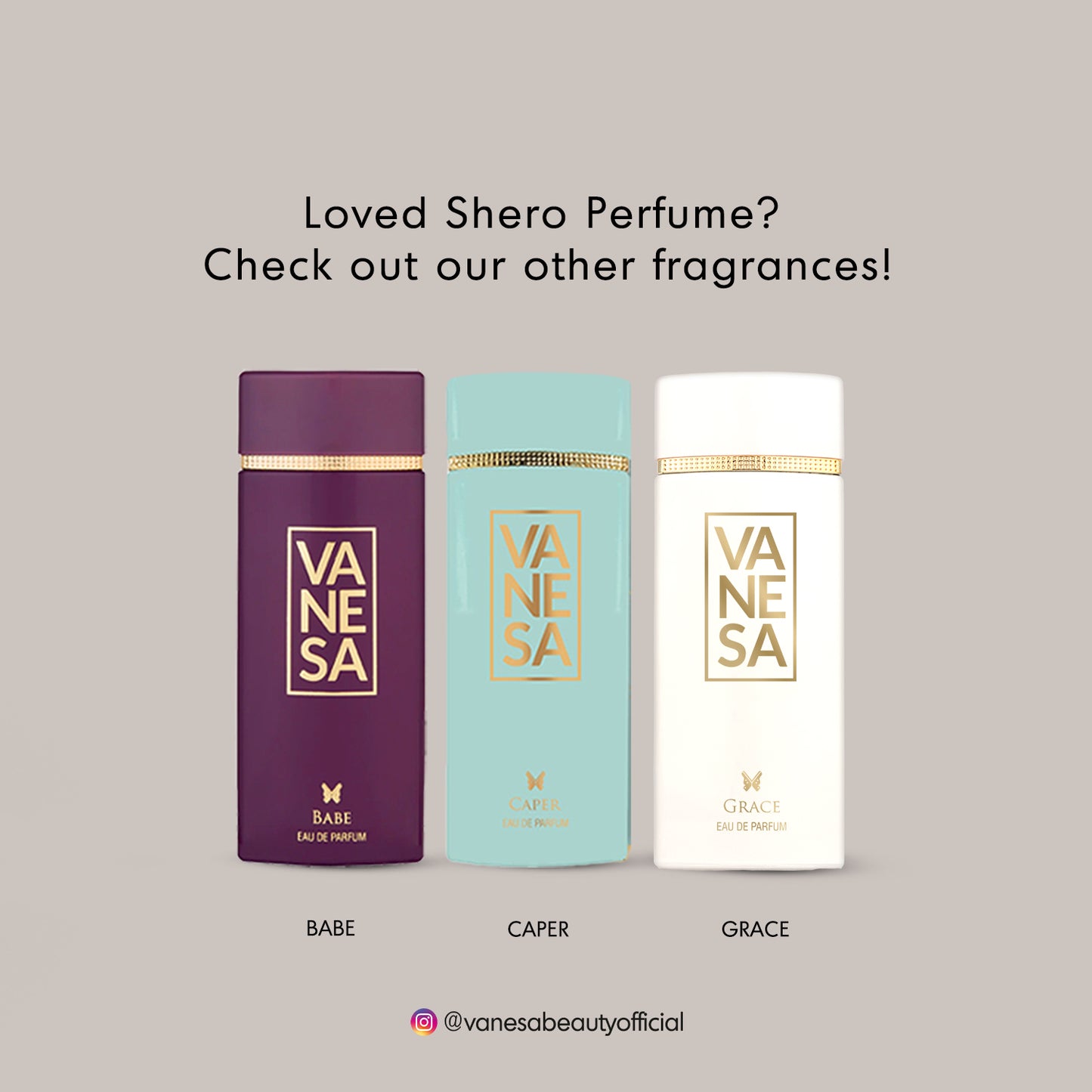 Vanesa Pack of 3 Shero Perfumes - 60ml Each