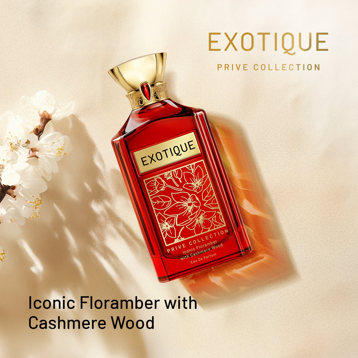 Exotique Prive Collection | Iconic Floramber with Cashmere Wood Eau De Parfum | 100ml