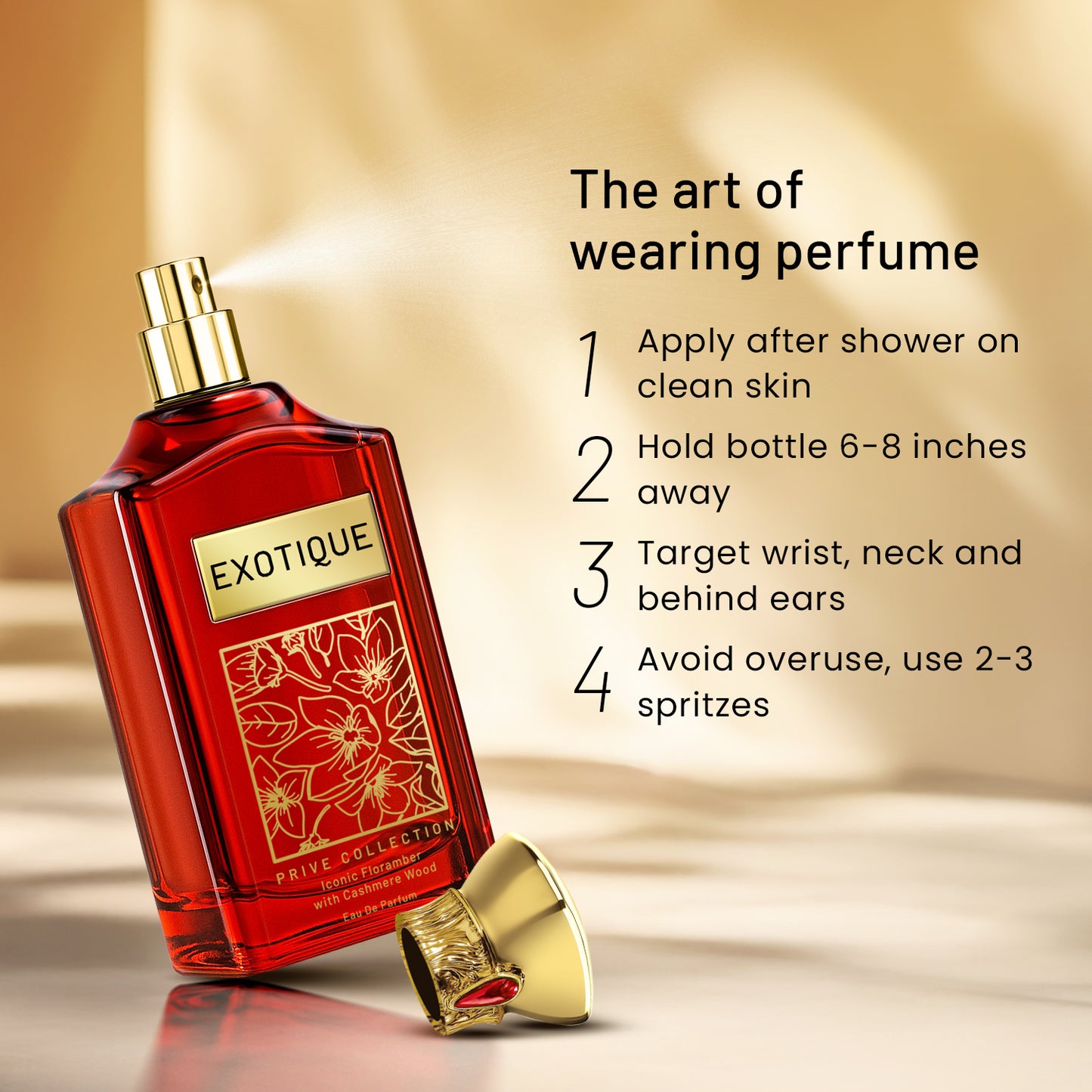 Exotique Prive Collection | Iconic Floramber with Cashmere Wood Eau De Parfum | 100ml