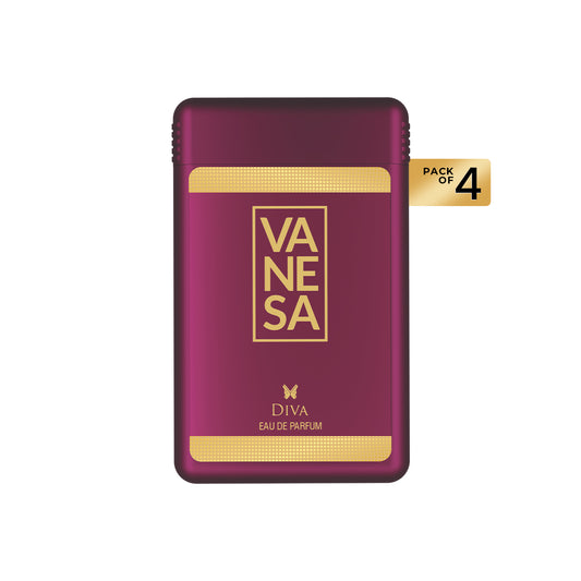 Vanesa Pack of 4 Diva Pocket Perfumes - 18ml Each