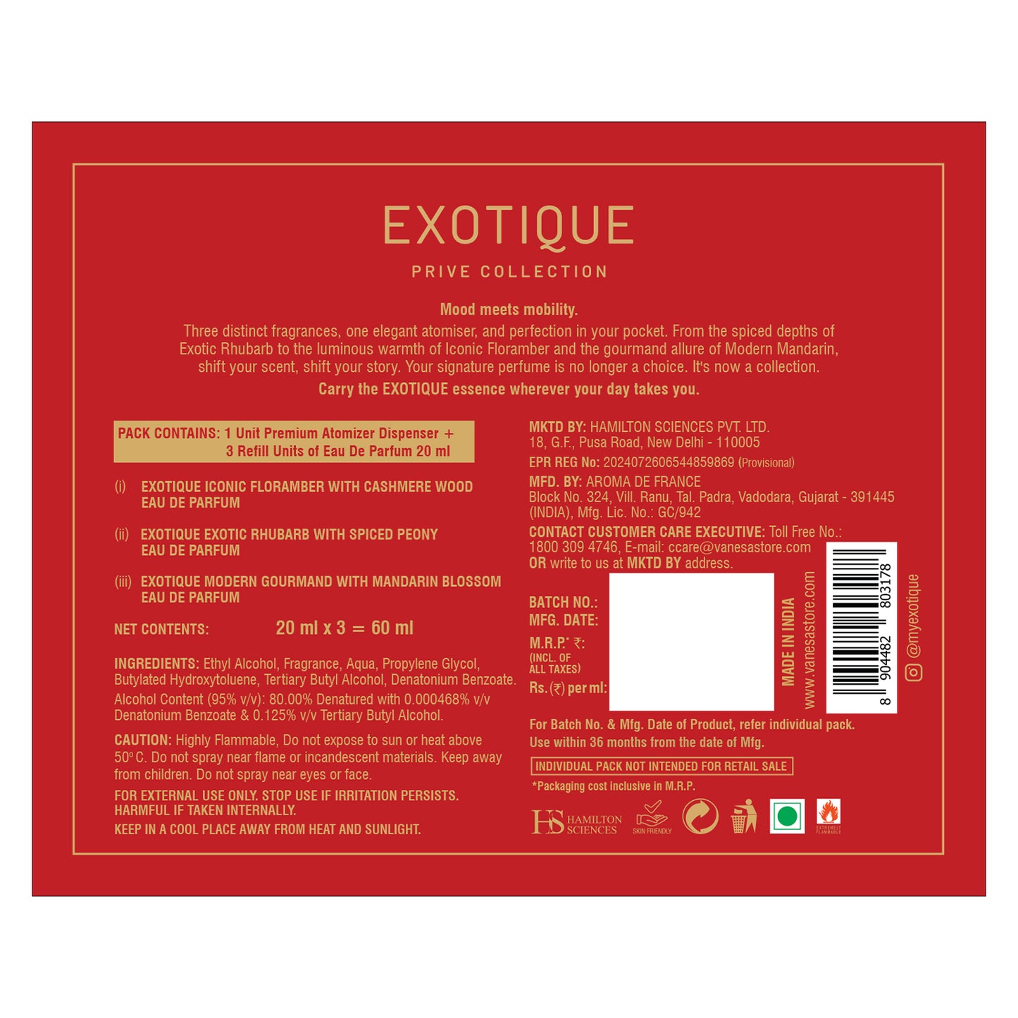 Exotique Prive Collection Atomizer