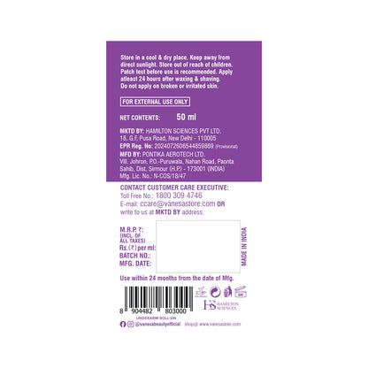 Vanesa Body Roll-On Fresh 50ml Back Image