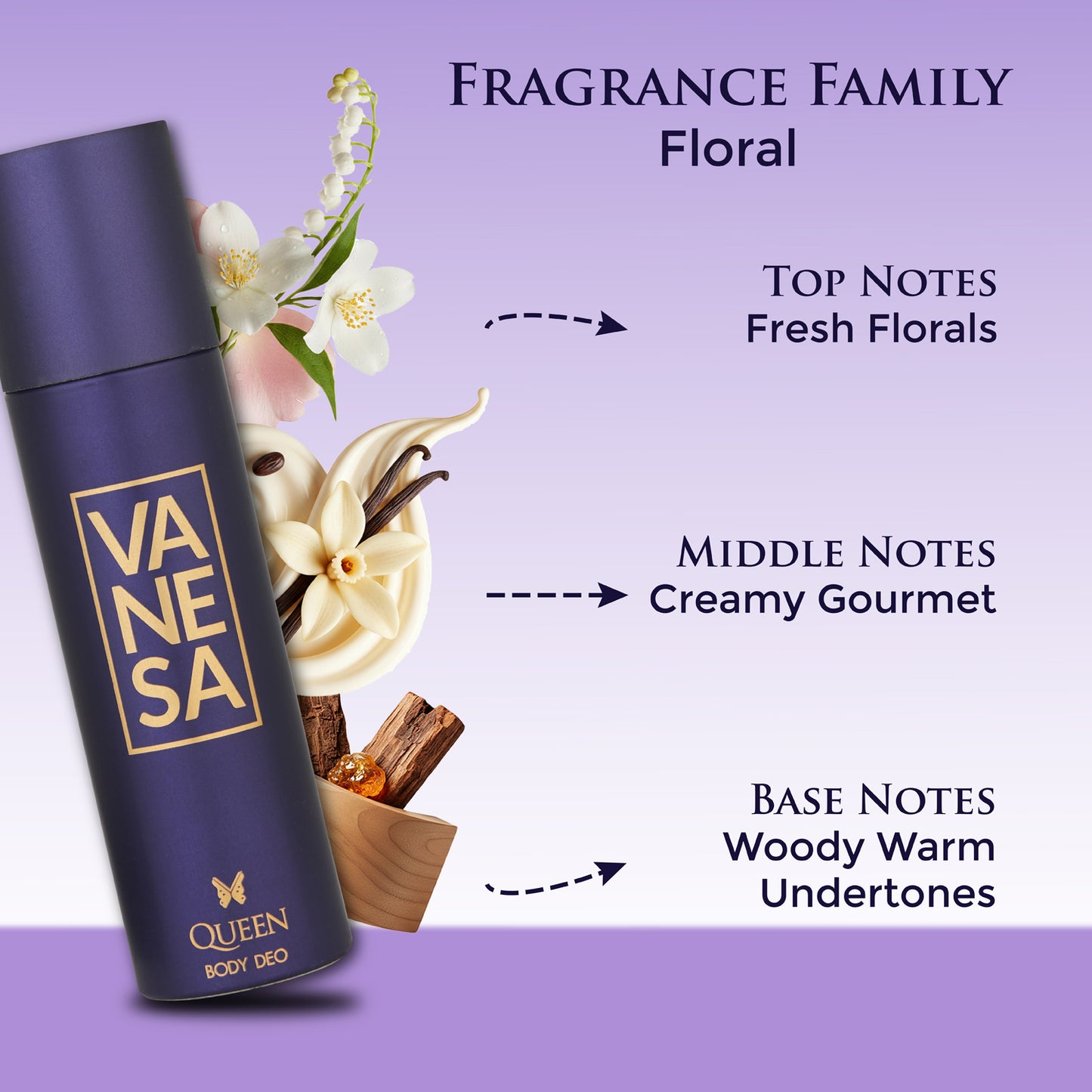 Queen Deodorant 150ml - Notes