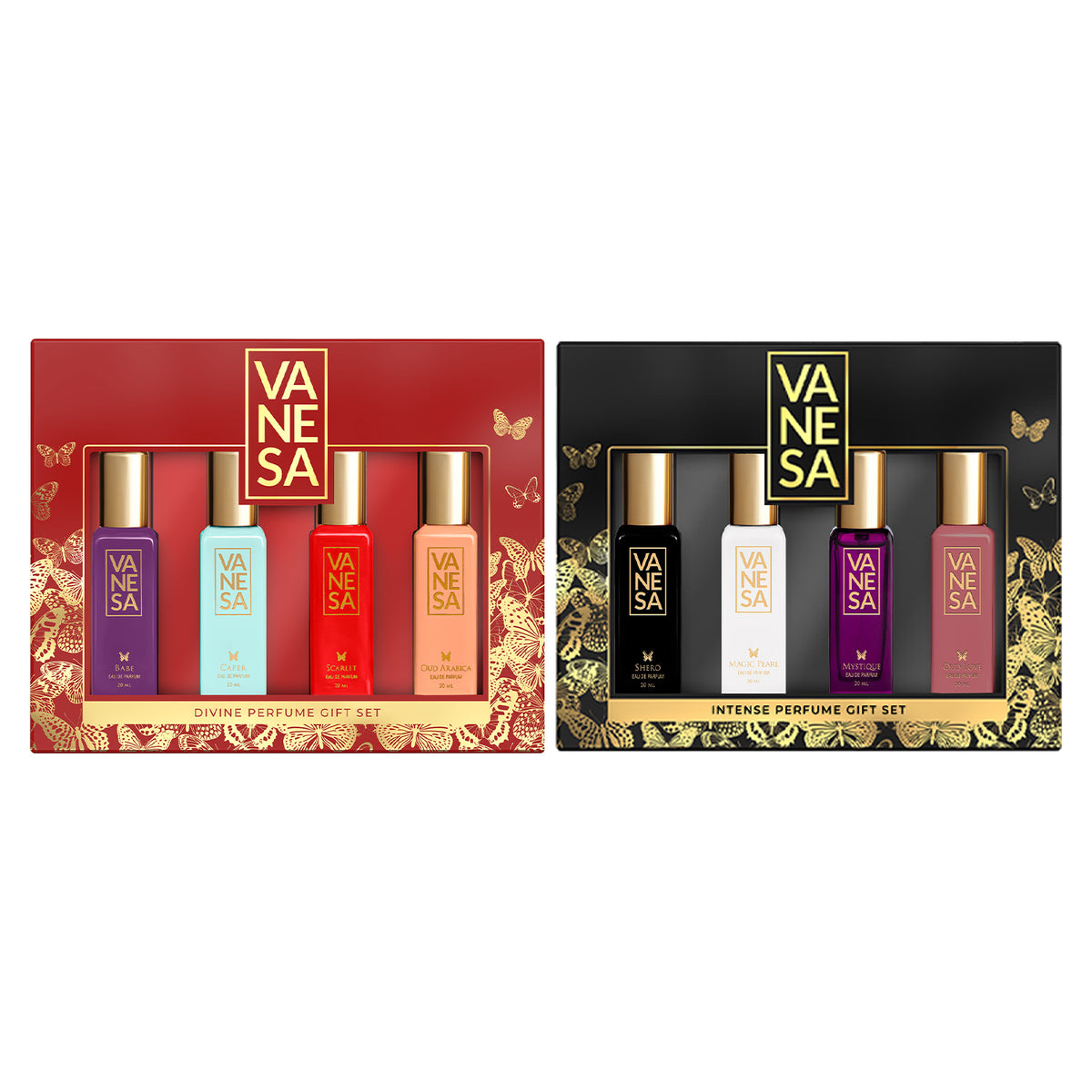 Pack of 2 Perfume Gift Sets (Divine + Intense) 4x20ml
