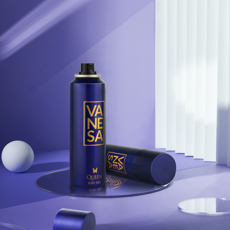 Vanesa Queen Body Deodorant |  Long Lasting Freshness | Skin Friendly | For Women | 150 ml each | Pack of 2