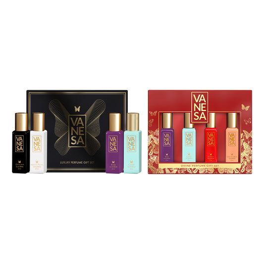 Pack of 2 Perfume Gift Sets (Luxury + Divine) - 4x20ml Each | VANESA