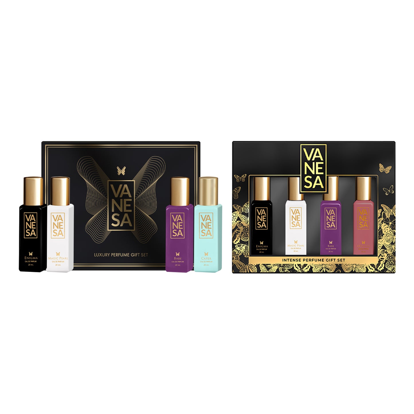 Pack of 2 Perfume Gift Sets (Luxury + Intense) - 4x20ml Each | VANESA