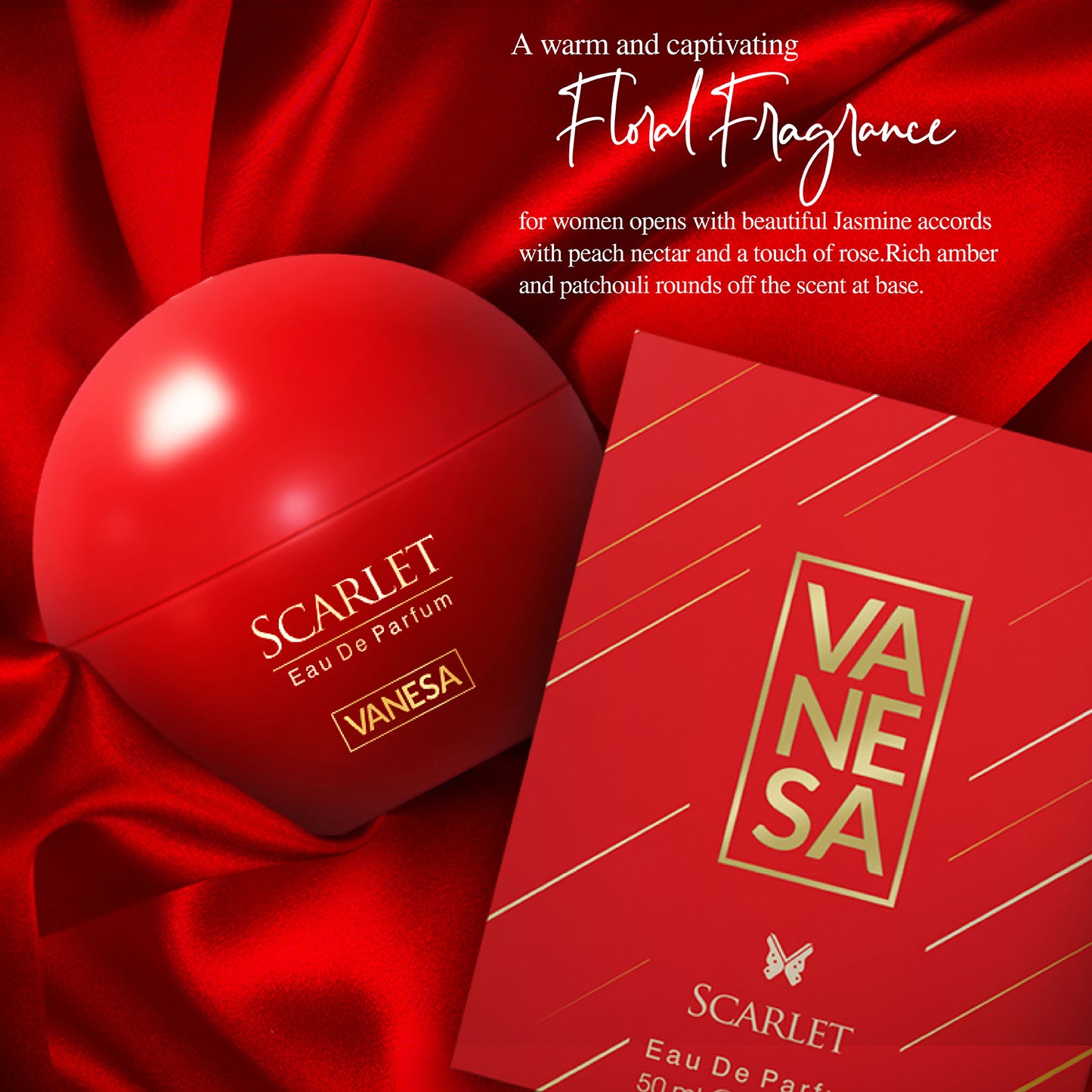 Vanesa Pack of 5 Scarlet Perfume - 50ml Each