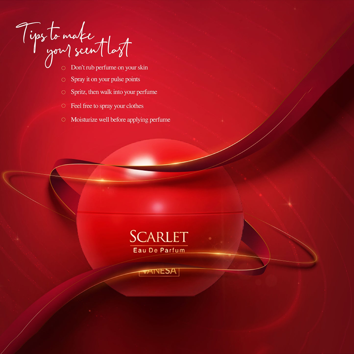 Vanesa Pack of 5 Scarlet Perfume - 50ml Each