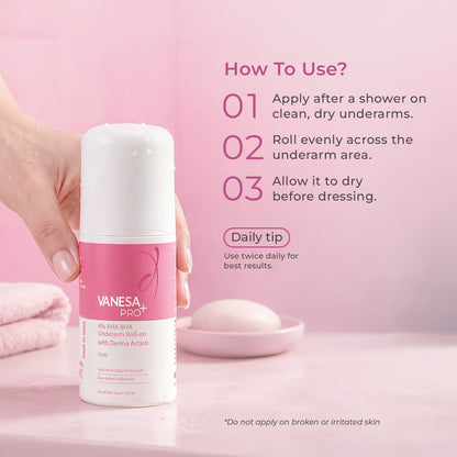 Vanesa Body Roll-On Pearl 50ml - How To Use?