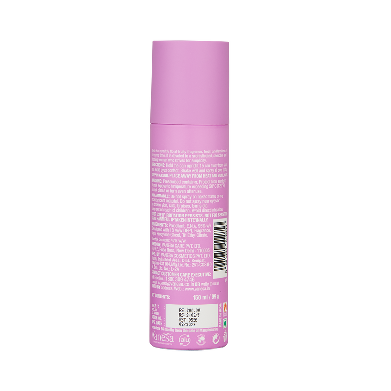 Vanesa Stella Body Deodorant |  Long Lasting Freshness | Skin Friendly | For Women | 150 ml