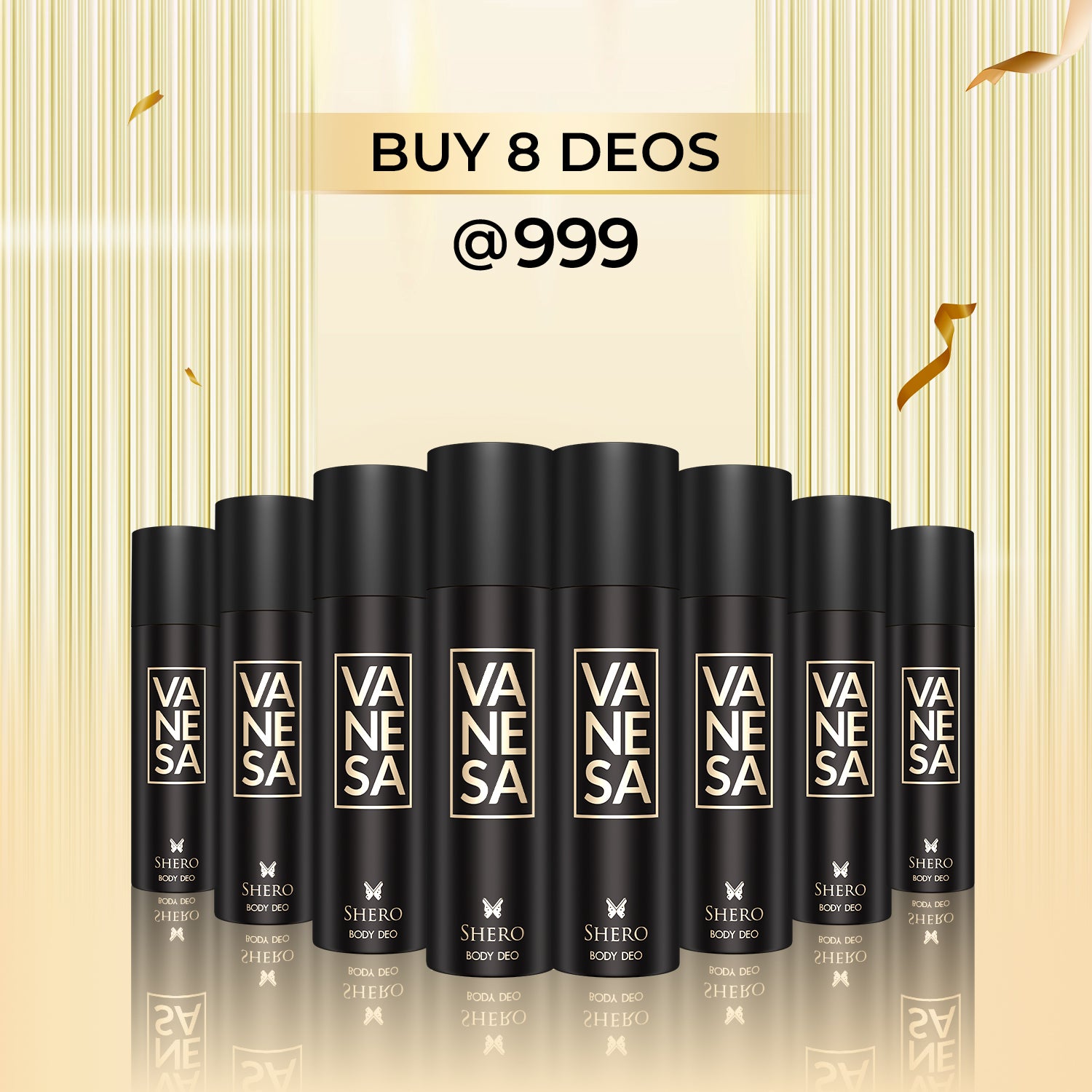 Vanesa Shero Body Deodorant 150 ml Pack of 8