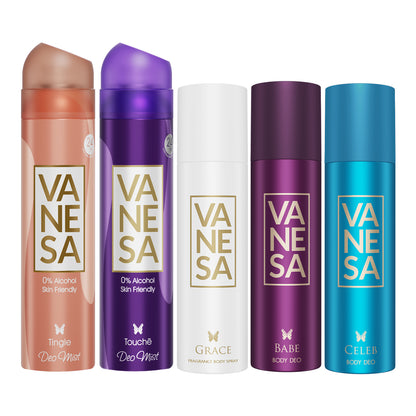 Touch + Tingle + Grace + Babe + Celeb - 150ml 