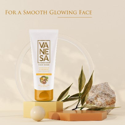 Vanesa Face Wash Ubtan, Haldi & Chandan | Deep Cleansing | For Daily Radiant Skin | All Skin Types | 50 ml